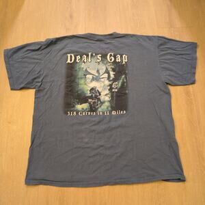 VTG Deal's Gap Biker Dragon Adult XL Shirt Grunge Harley Fantasy‎ Skater Fade
